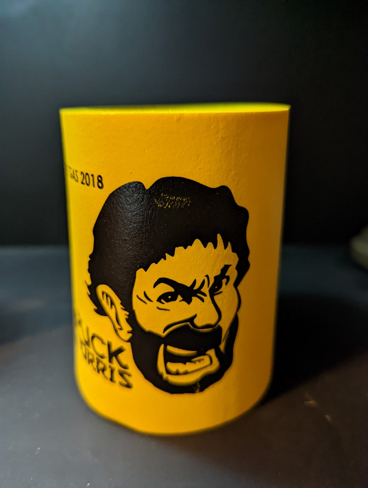 Puck Norris Gold Beer Koozie