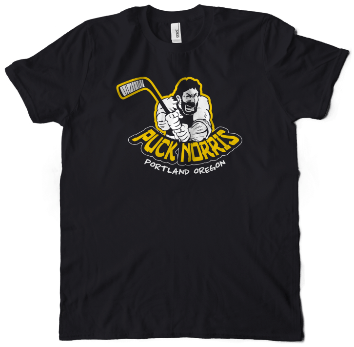 Puck Norris Black Tshirt with large logo